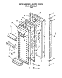 REFRIGERATOR DOOR Diagram and Parts List for KSRB22QABL10  KitchenAid Refrigerator