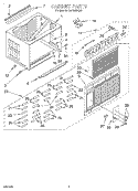 CABINET Diagram and Parts List for CAH18WC90  Crosley Air Conditioner
