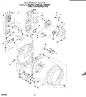 BULKHEAD Diagram and Parts List for LGV6634BW2  Whirlpool Dryer