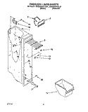 FREEZER LINER Diagram and Parts List for RS22BRXAL01  Roper Refrigerator