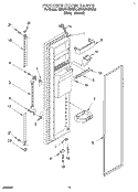 FREEZER DOOR Diagram and Parts List for 8ED22DQXDW00  Whirlpool Refrigerator