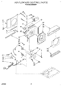 AIR FLOW AND CONTROL Diagram and Parts List for X05002X04  KitchenAid Air Conditioner