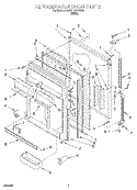 REFRIGERATOR DOOR Diagram and Parts List for 6EB21DKXDW00  Whirlpool Refrigerator