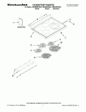COOKTOP PARTS Diagram and Parts List for KERS206XWH0  KitchenAid Range
