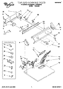 TOP AND CONSOLE, LIT/OPTIONAL Diagram and Parts List for LGR7646AN2  Whirlpool Dryer