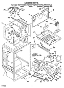 LINER PARTS Diagram and Parts List for GR2SHWXPS02  Whirlpool Refrigerator