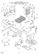 Part Location Diagram of WP2169135 Whirlpool Condenser Fan Motor with Blade