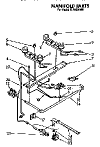 Manifold Diagram and Parts List for FGP320VN0  Roper Range
