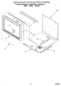 MICROWAVE COMPARTMENT Diagram and Parts List for KEMS378BWH1  KitchenAid Wall Oven