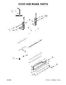 Door and panel parts Diagram and Parts List for WDF330PAHS5  Whirlpool Dishwasher