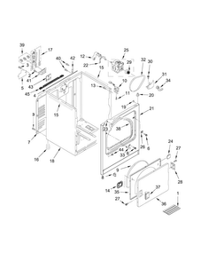 Cabinet Parts Diagram and Parts List for 11066132410  Kenmore Dryer