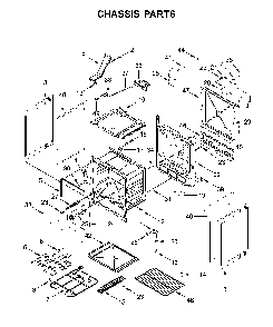 Chassis parts Diagram and Parts List for 66495113612  Kenmore Range
