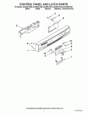 CONTROL PANEL AND LATCH PARTS Diagram and Parts List for DU1055XTVD8  Whirlpool Dishwasher