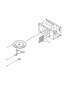 Internal Microwave Parts Diagram and Parts List for WOC54EC0AW02  Whirlpool Microwave