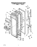 REFRIGERATOR DOOR Diagram and Parts List for 3ED27DQXAN00  Whirlpool Refrigerator