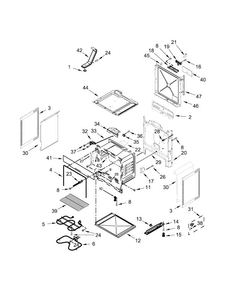 Chassis Parts Diagram and Parts List for WEE510S0FB0  Whirlpool Range