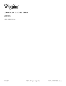Cover Sheet Diagram and Parts List for CED9150GW0  Whirlpool Dryer