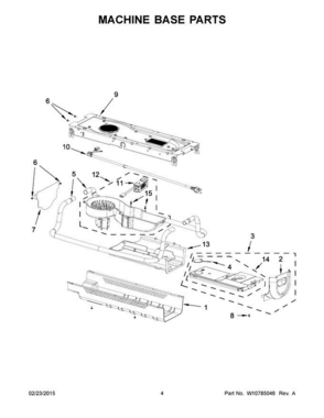 03 - Machine Base Parts Diagram and Parts List for SFF1002CSA0  Whirlpool Washer