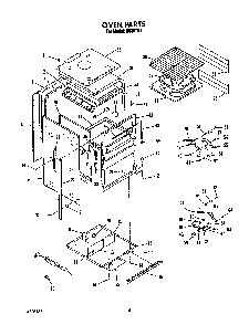 Oven Diagram and Parts List for B6307B1  Roper Range