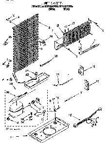 Unit Diagram and Parts List for RT14HDXDN05  Roper Refrigerator