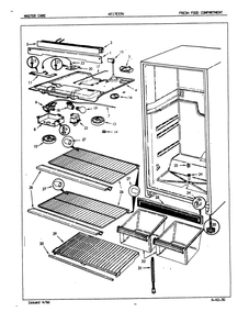 03 - Fresh Food Compartment Diagram and Parts List for NT17E53VA  Whirlpool Refrigerator