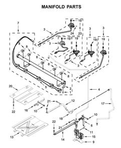 Manifold Parts Diagram and Parts List for WFG525S0JW1  Whirlpool Range