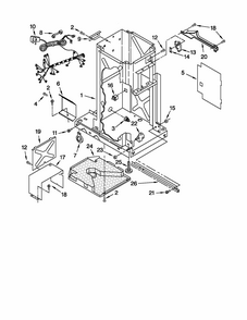Frame Parts Diagram and Parts List for 66514739110  Kenmore Trash Compactor