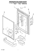 REFRIGERATOR DOOR PARTS Diagram and Parts List for GB2SHDXTQ00  Whirlpool Refrigerator