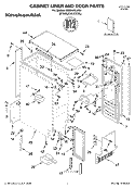 CABINET LINER AND DOOR PARTS Diagram and Parts List for KUIA15NLHS4  KitchenAid Ice Maker