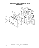 UPPER AND LOWER OVEN DOOR Diagram and Parts List for KEBS277WAL3  KitchenAid Wall Oven
