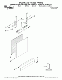 DOOR AND PANEL PARTS Diagram and Parts List for DU1055XTVD6  Whirlpool Dishwasher