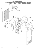 AIR FLOW Diagram and Parts List for KSRU25ILBT01  KitchenAid Refrigerator