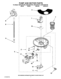 PUMP AND MOTOR PARTS Diagram and Parts List for WDF730PAYB3  Whirlpool Dishwasher