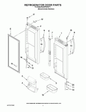 REFRIGERATOR DOOR PARTS Diagram and Parts List for 6GX0FHDXXY1  Whirlpool Refrigerator