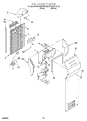 AIR FLOW Diagram and Parts List for KSRE22FHBT00  KitchenAid Refrigerator