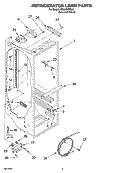 REFRIGERATOR LINER PARTS Diagram and Parts List for IS25AFXRD02  Inglis Refrigerator