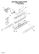 CONTROL PANEL PARTS Diagram and Parts List for KSSS36FMX03  KitchenAid Refrigerator