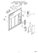 INNER DOOR Diagram and Parts List for DU912PFGB1  Whirlpool Dishwasher