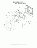 OVEN DOOR PARTS Diagram and Parts List for RBS277PVQ03  Whirlpool Wall Oven