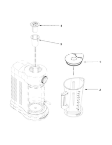 Attachment Parts Diagram and Parts List for KSB5010QCA0  KitchenAid Blender