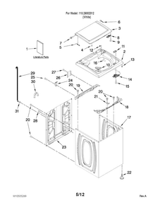 Part Location Diagram of W10280537 Maytag Installation instructions
