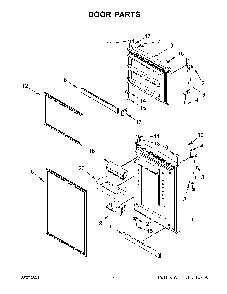 05 - Door Parts Diagram and Parts List for WRT519SZDG04  Whirlpool Refrigerator