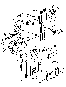 Air Flow And Reservoir Diagram and Parts List for 106KSSS36QDX05  KitchenAid Refrigerator