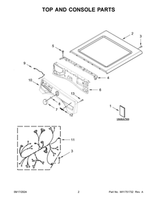 Part Location Diagram of W11685596 Whirlpool OWNERS MANUAL