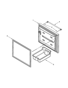 Freezer Door Parts Diagram and Parts List for IX5BBEXDS00  Whirlpool Refrigerator