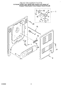 REAR CHASSIS Diagram and Parts List for GW395LEGB3  Whirlpool Range