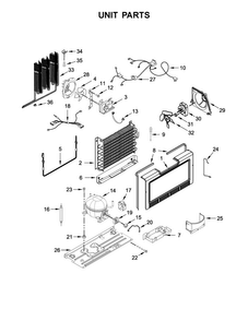 Unit Parts Diagram and Parts List for WRR56X18FW01  Whirlpool Refrigerator