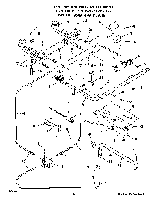 Burner Diagram and Parts List for 1353*4A  Roper Range