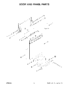 Door And Panel Parts Diagram and Parts List for KDPM804KPS1  KitchenAid Dishwasher