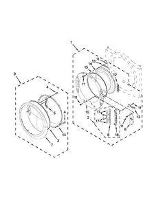 Door Parts Diagram and Parts List for WED96HEAU1  Whirlpool Dryer